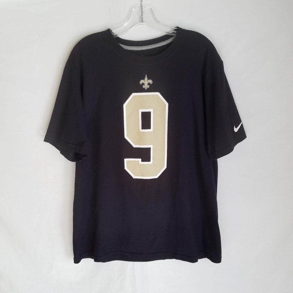 Nike Drew Brees New Orleans Saints #9 Jersey T Shirt NFL Team Apparel Mens Large